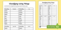 Classification Of Living Things