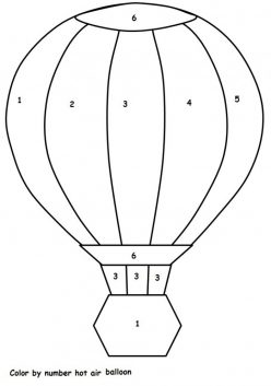 Color By Number: Hot Air Balloons