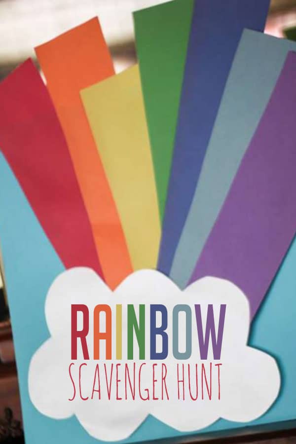 Colorful Rainbow Scavenger Hunt With Printable Clues