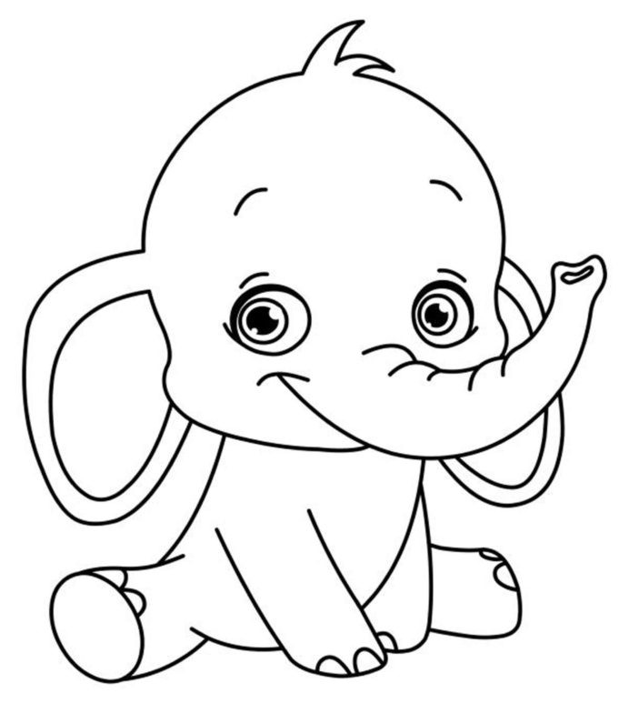 Coloring Cool Printable For Kids Drawings New Baby Animal