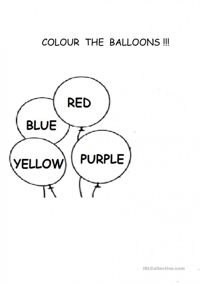 Colour The Balloons