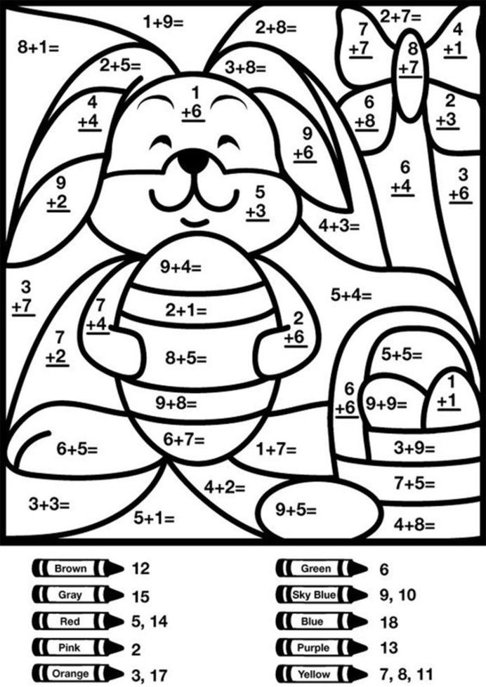 Colurful Math Worksheet Subtraction Digits Printable Counting