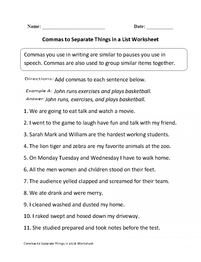 commas-in-lists-worksheets-99worksheets