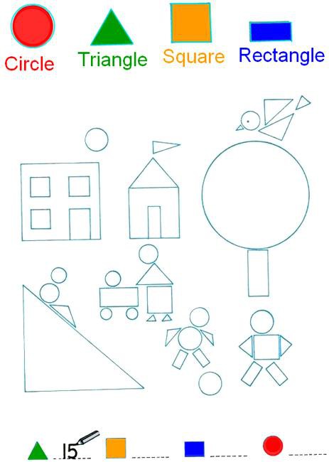 Count And Color The Shapes