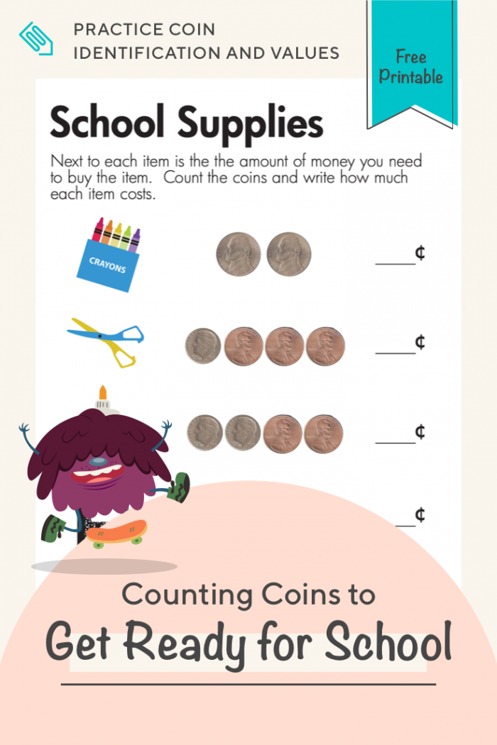 Counting Coins To Get Ready For School