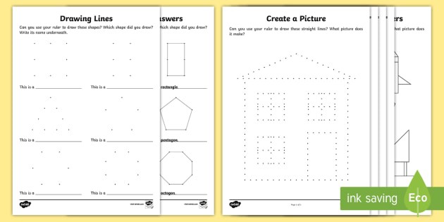 Create A Shape Using A Ruler Worksheet  Worksheets