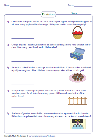 Multiplication And Division Word Problems Worksheets Year 3