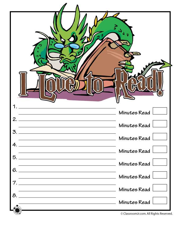 Dragon Printable Reading Log