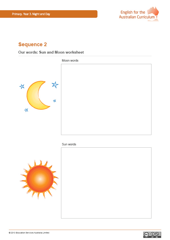 The Sun And The Moon Worksheets | 99Worksheets