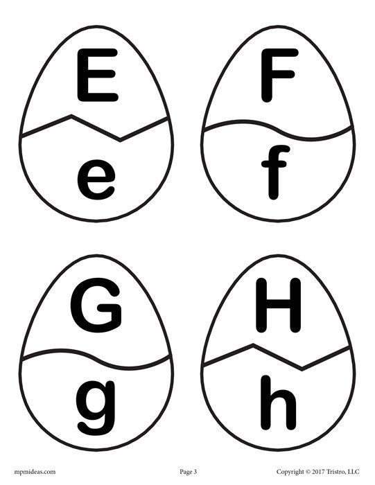Easter Egg Alphabet Matching Game