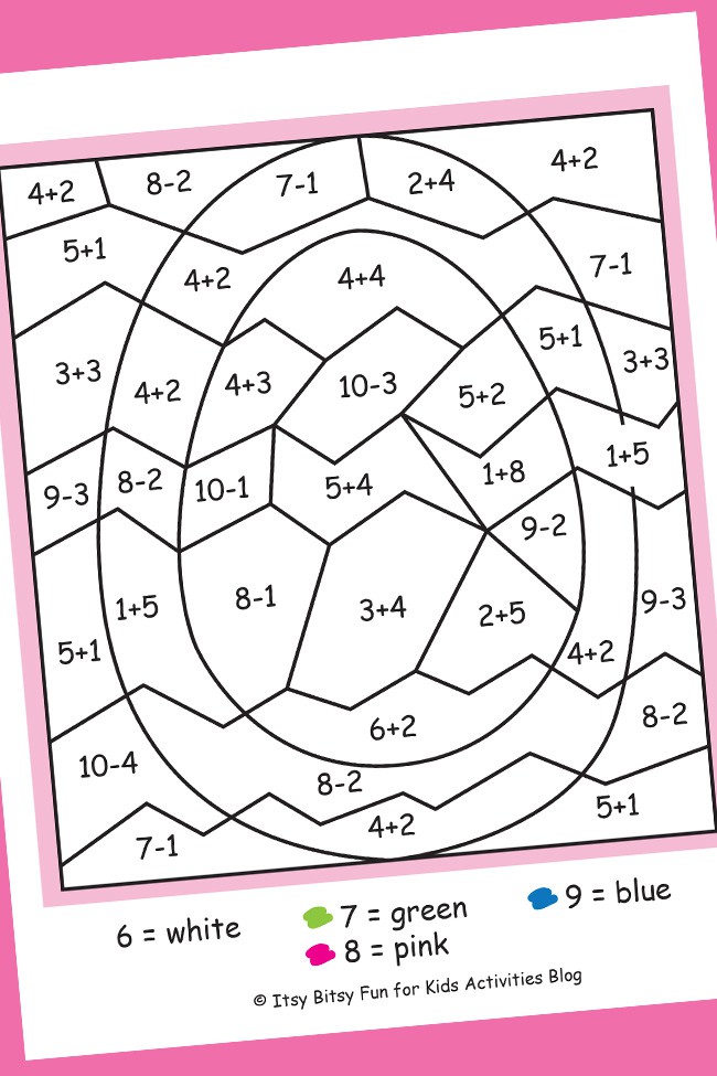 Free Easter Multiplication Color Worksheets