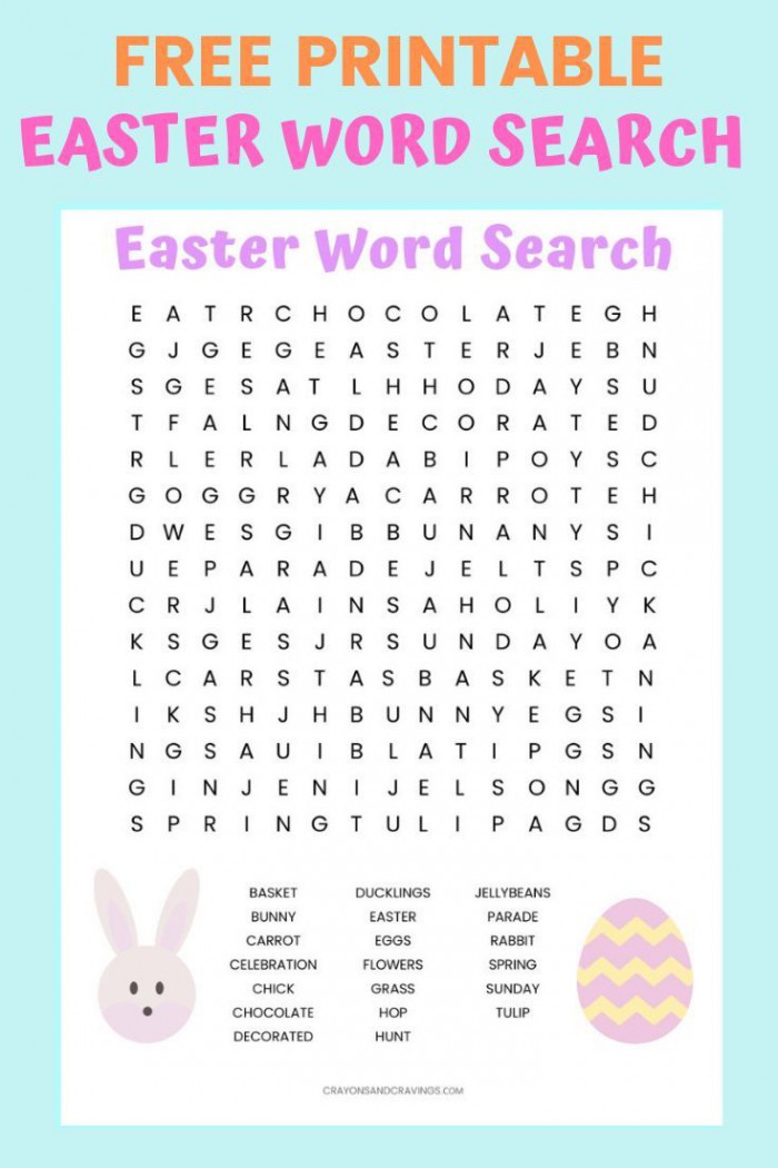 Easter Word Search Puzzle Worksheets 99worksheets