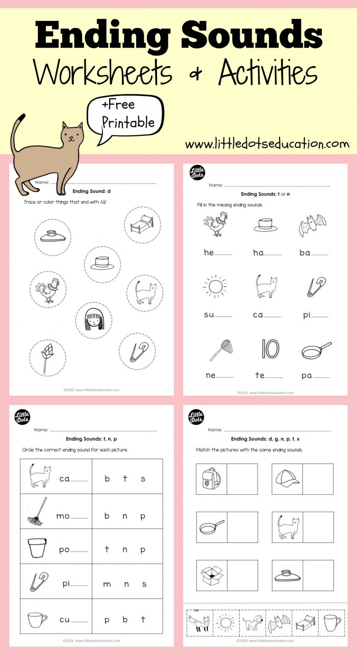 Ending Letter Sounds: N And T Worksheets | 99Worksheets