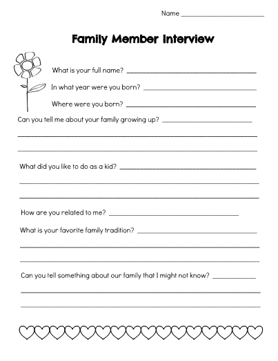 Family Member Interview What Better Way For Students To Get To