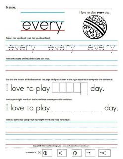 First Grade Sight Words: Very To Were