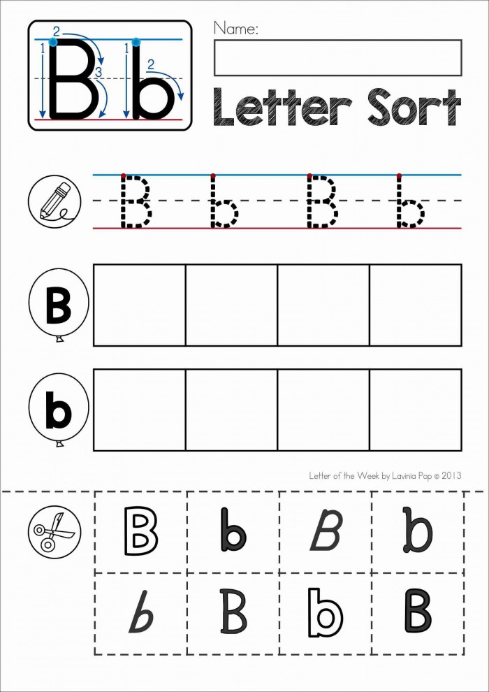 Free Back To School Alphabet Phonics Letter Of The Week B