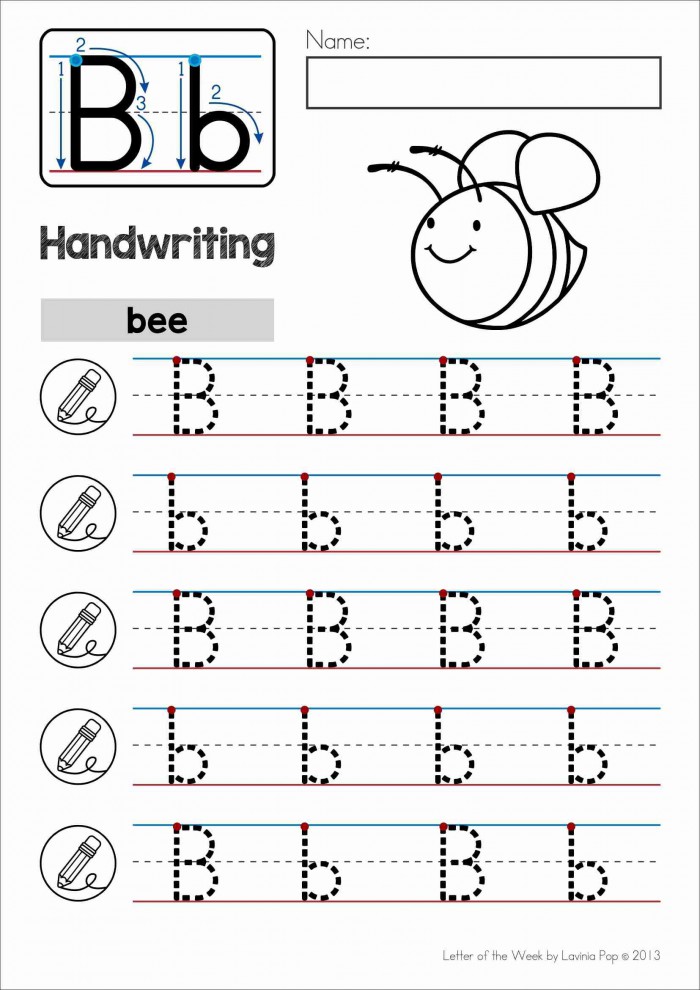 Free Back To School Alphabet Phonics Letter Of The Week B