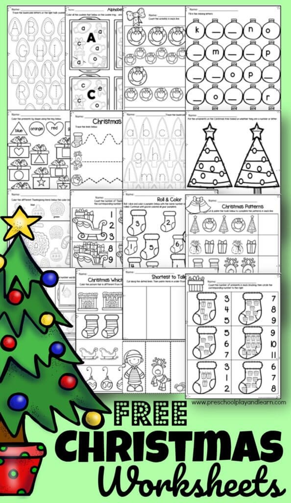 Free Christmas Worksheets For Preschoolers