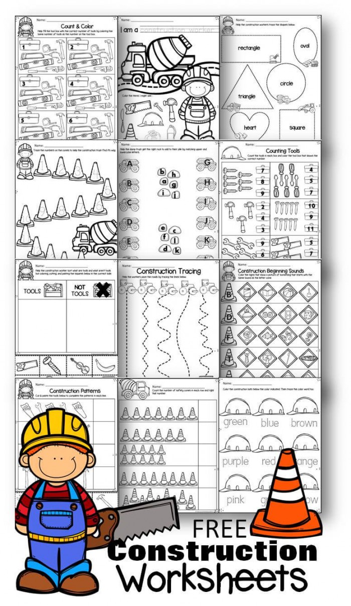 Free Construction Worksheets
