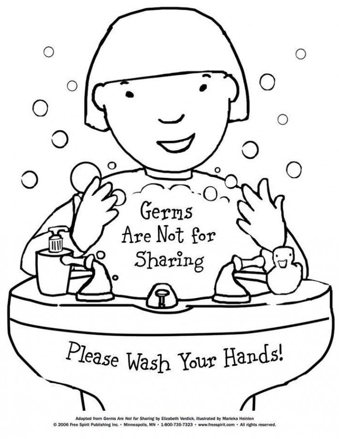 Hand Washing Coloring Page Worksheets 99Worksheets