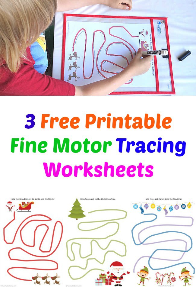 Free Printable Fine Motor Tracing Worksheets Christmas Themed Cool
