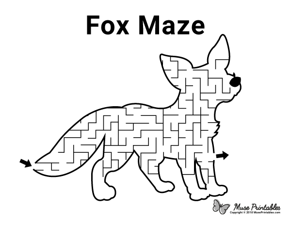 Free Printable Fox Maze