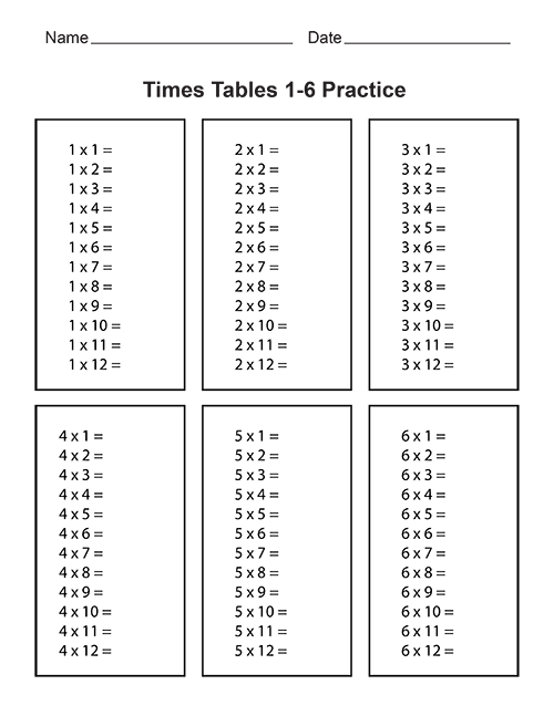 Free Printable Multiplication Worksheets With Images