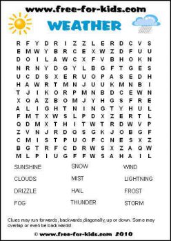 Weather Word Search