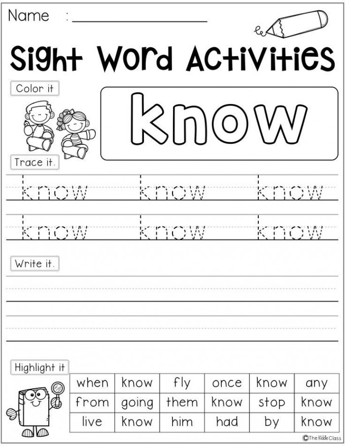 Free Sight Word Activities