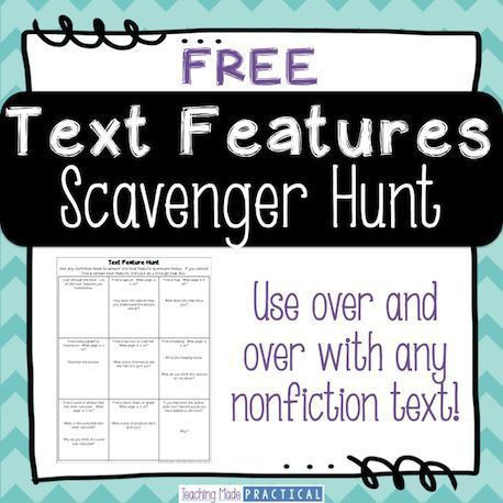 Free Text Features Scavenger Hunt