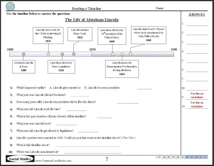 Free Timeline Worksheets Check Out These  Free Ccss Worksheets