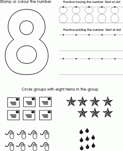 Preschool Math: All About The Number 8