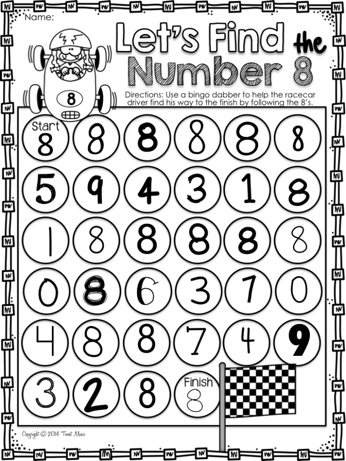 Free Printable Worksheets For The Number 8