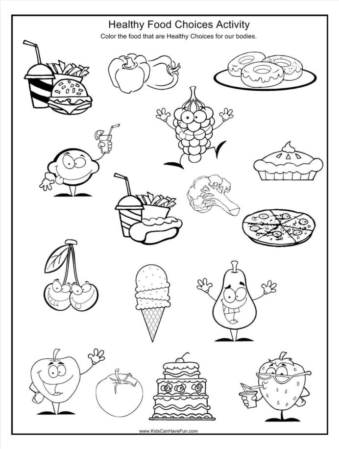 The Best Food Worksheets | 99Worksheets