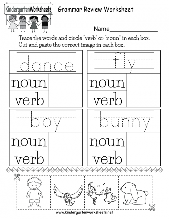 Review Nouns Worksheet