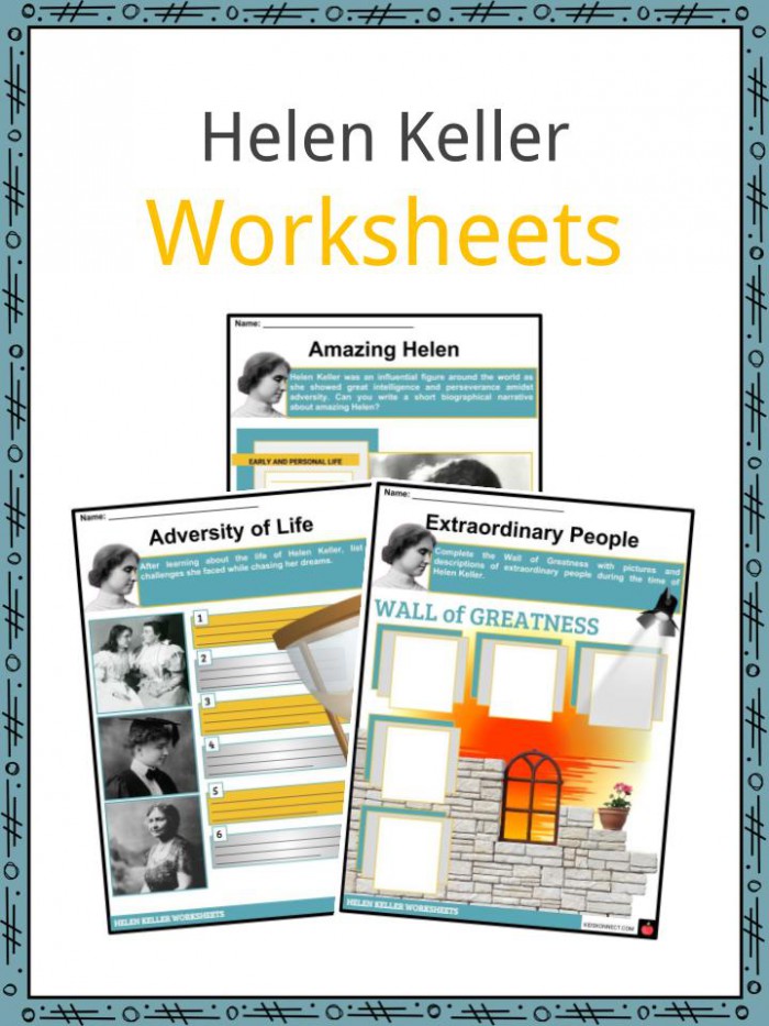 Helen Keller Worksheets  Facts   Information For Kids