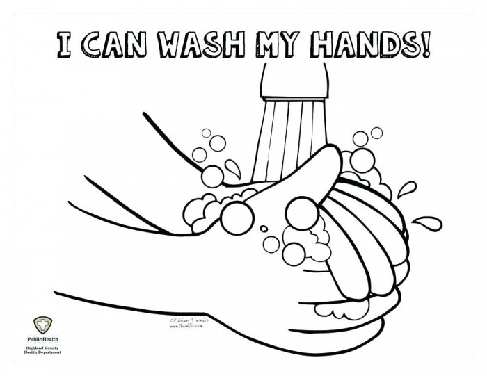 Hand Washing Coloring Page Worksheets 99Worksheets