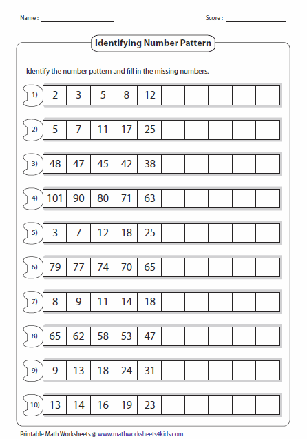 Heres A Site With A Wealth Of Number Pattern Pages
