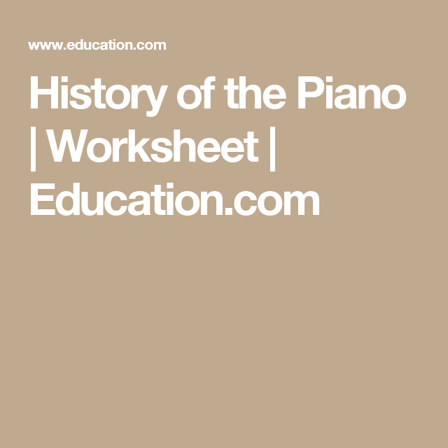 History Of The Piano With Images