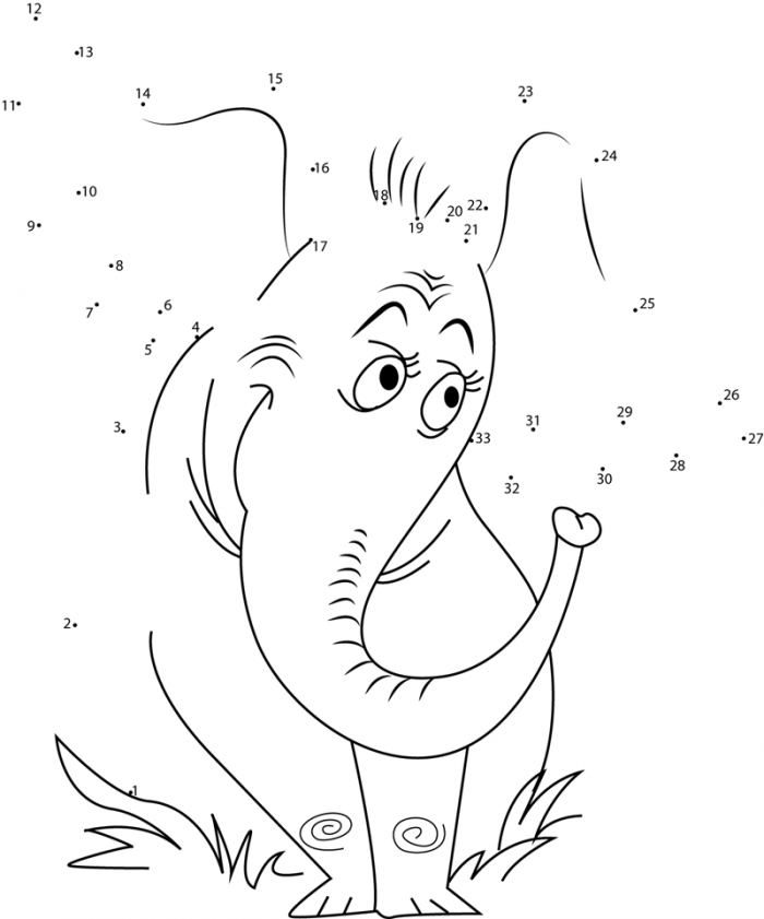 Horton Hears Dot To Dot Printable Worksheet