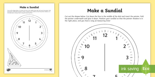 Make Your Own Sundial Worksheets 99Worksheets