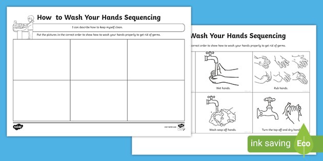 How To Wash Your Hands Worksheet