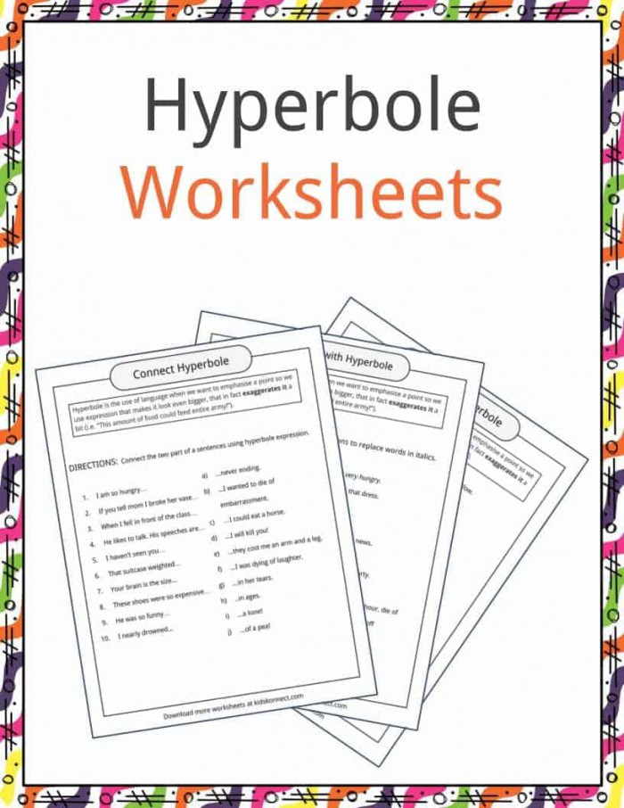 Hyperbole Examples  Definition   Worksheets
