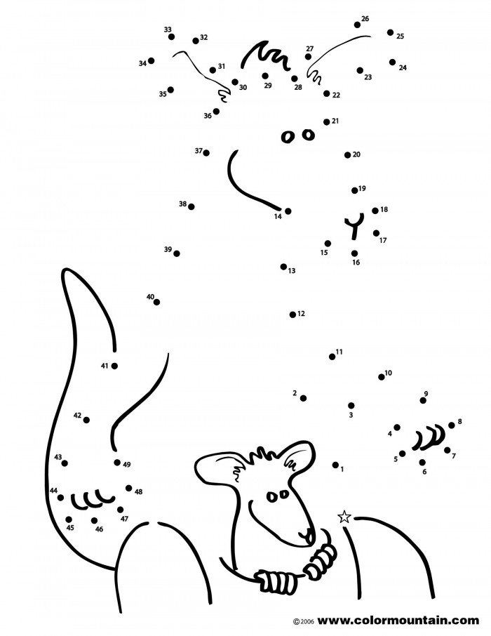 Kangaroo Dot To Dot Activity Color Page Coloring Page With Images