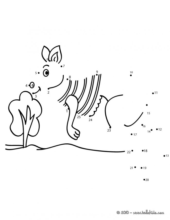 Kangaroo Dot To Dot Game Coloring Pages