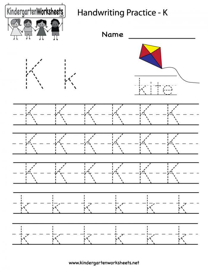 Writing The Letter K Worksheets | 99Worksheets