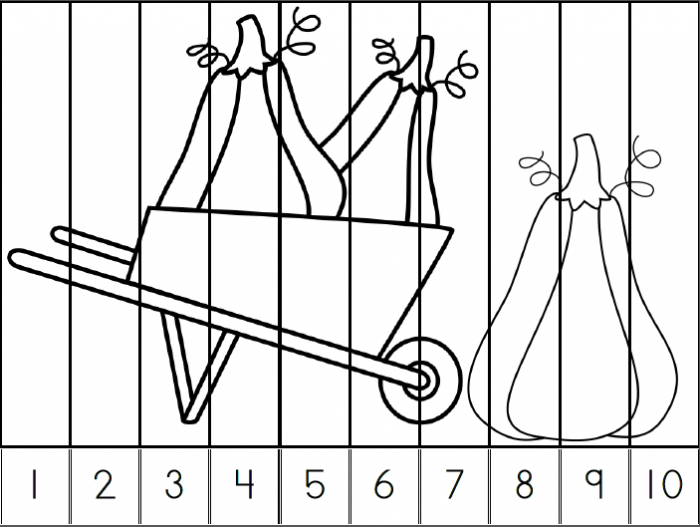 Kindergarten Pumpkin Math Puzzle