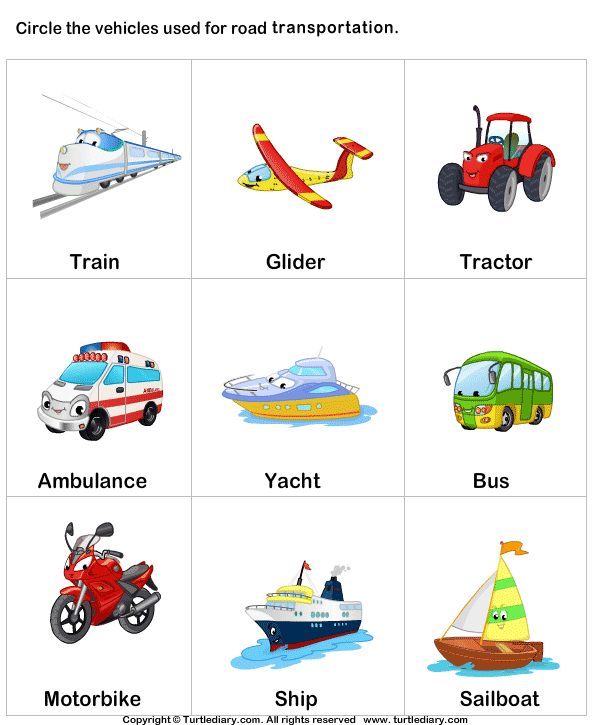 Land Transportation Worksheet