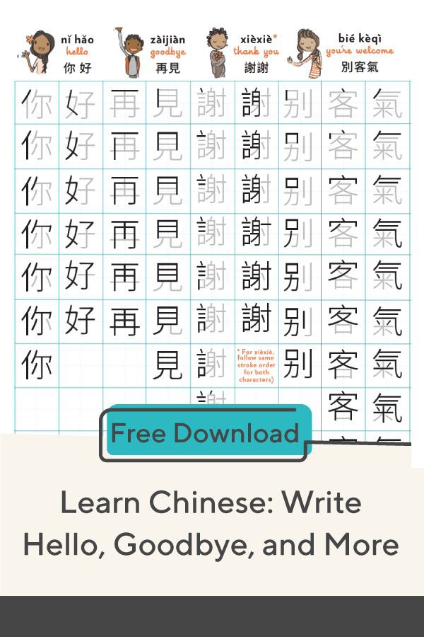 Learn Chinese How To Write Hello  Goodbye  Thank You  And Youre