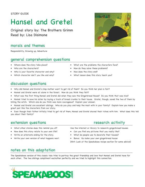 Lesson Plans Hansel And Gretel